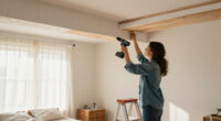 A Structural Beam Was An Eyesore In This Bedroom — She Added Paneling To Disguise It