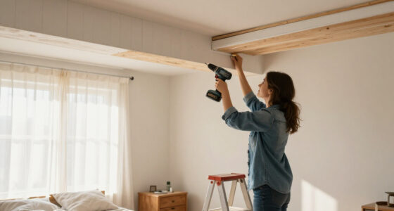 A Structural Beam Was An Eyesore In This Bedroom — She Added Paneling To Disguise It