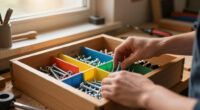 Organizing Small Parts in Drawer Dividers for a Cleaner Workshop