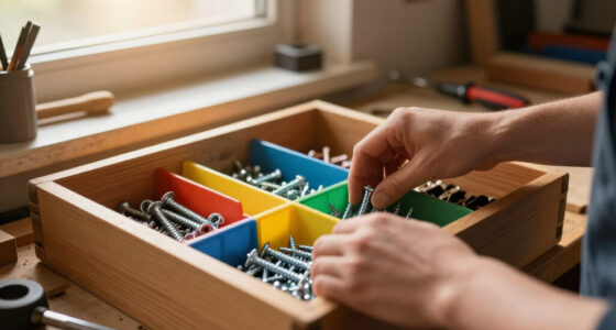 Organizing Small Parts in Drawer Dividers for a Cleaner Workshop