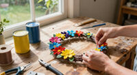 DIYer Transforms Old Tin Cans Into The Cutest Wreath