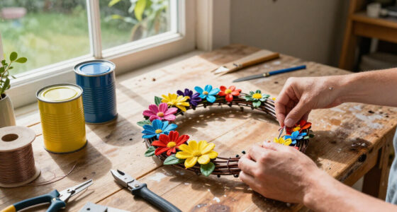 DIYer Transforms Old Tin Cans Into The Cutest Wreath