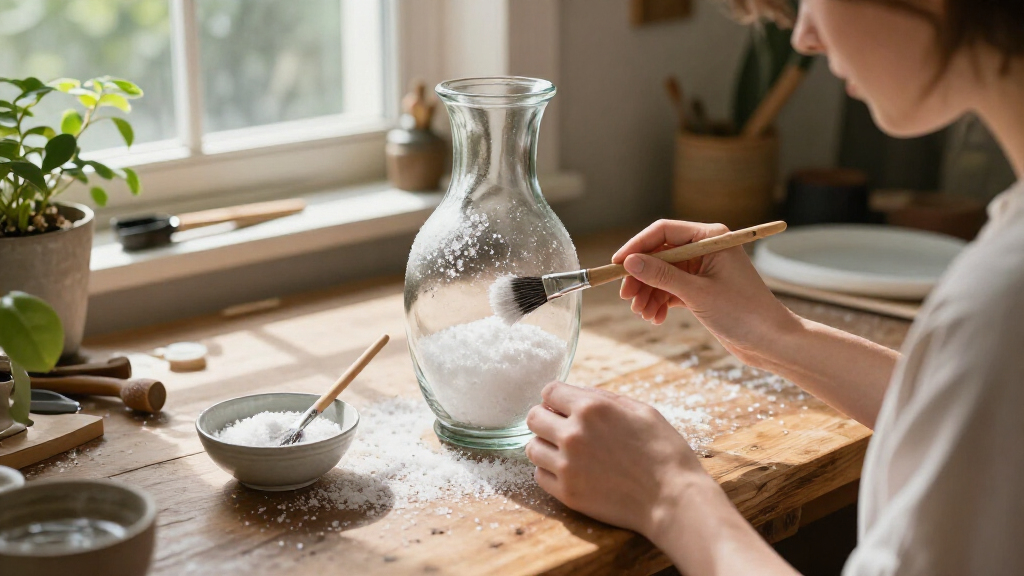 She Upcycles An Old Vase Into A Beautiful Home Decor Piece Using Epsom Salt